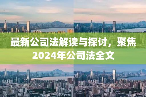 最新公司法解讀與探討，聚焦2024年公司法全文