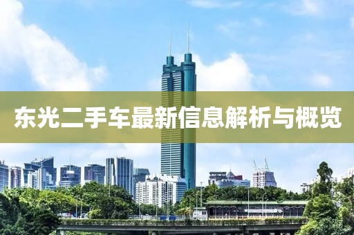 東光二手車最新信息解析與概覽