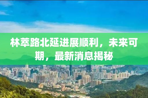 林萃路北延進(jìn)展順利，未來可期，最新消息揭秘