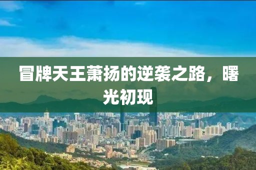 冒牌天王蕭揚(yáng)的逆襲之路，曙光初現(xiàn)
