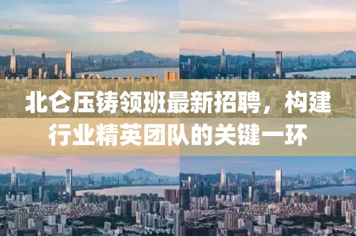 北侖壓鑄領(lǐng)班最新招聘，構(gòu)建行業(yè)精英團(tuán)隊的關(guān)鍵一環(huán)