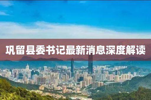 鞏留縣委書(shū)記最新消息深度解讀